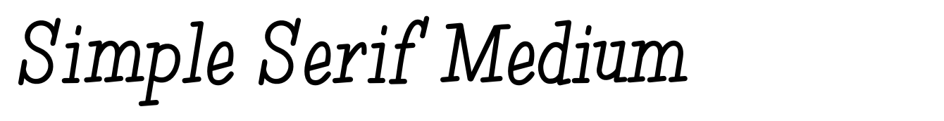 Simple Serif Medium